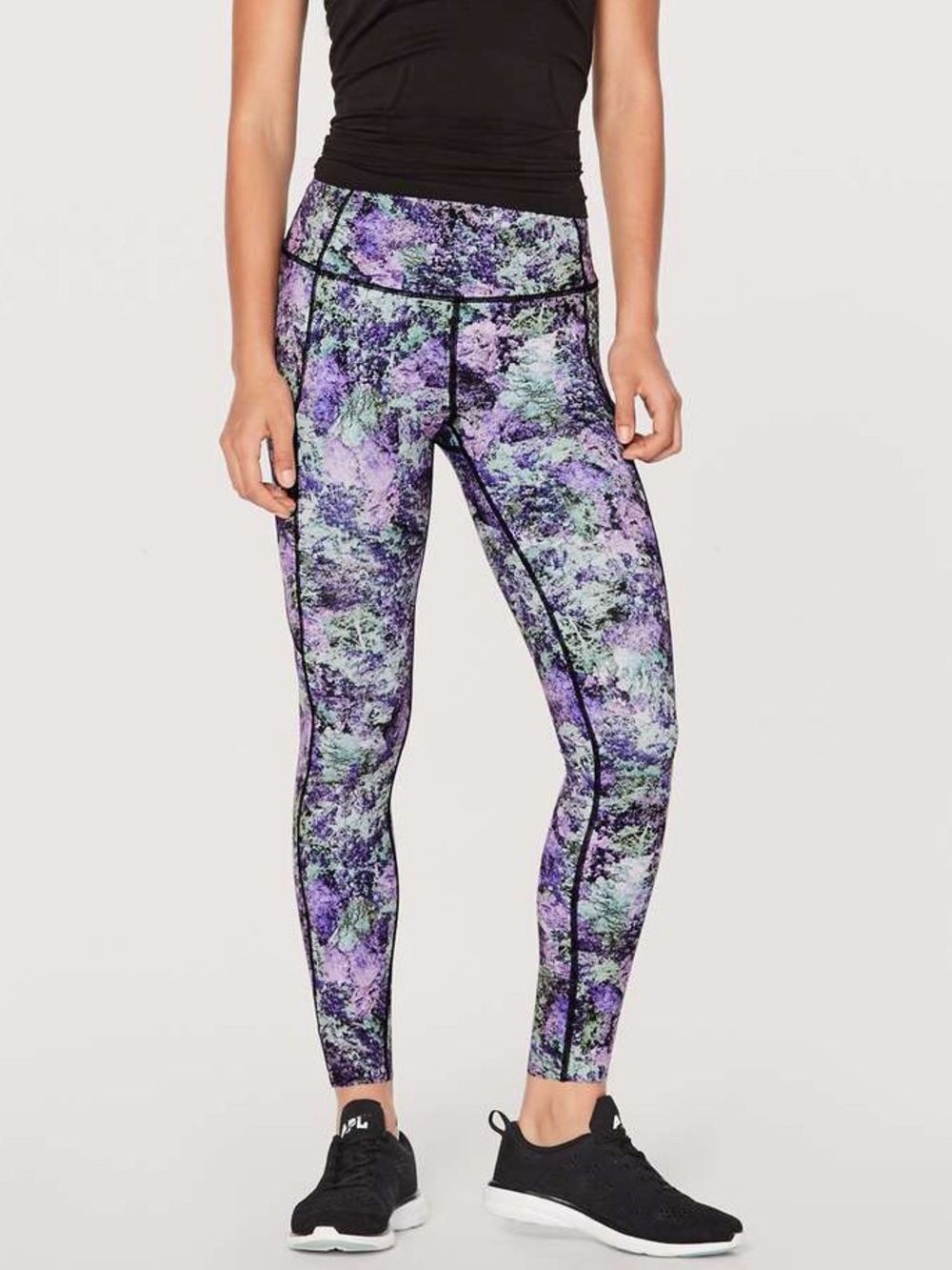 Lululemon Fast & Free 7/8 Tight II Nulux 25” Vivid Vision Multi Black 8 #157